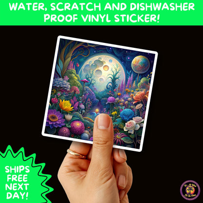 PSYCHEDELIC ART STICKERS | Trippy Groovy Vinyl Decals for Journals, Water Bottles, Laptops, Hippie Aesthetic Stickers for Vibe Lovers