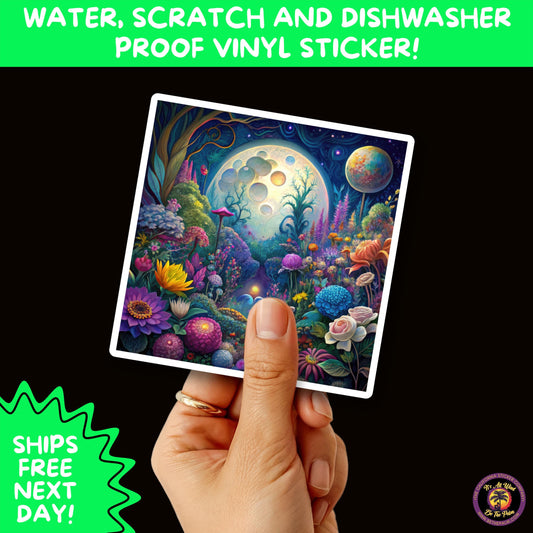 PSYCHEDELIC ART STICKERS | Trippy Groovy Vinyl Decals for Journals, Water Bottles, Laptops, Hippie Aesthetic Stickers for Vibe Lovers