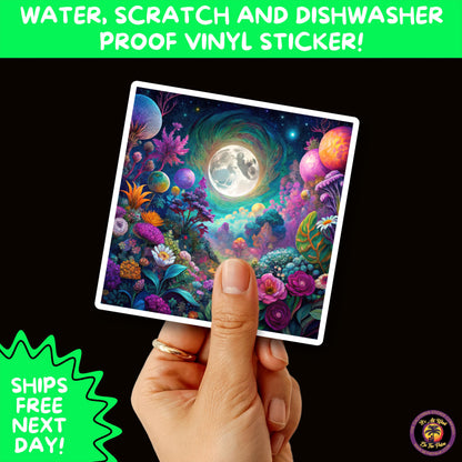 PSYCHEDELIC ART STICKERS | Trippy Groovy Vinyl Decals for Journals, Water Bottles, Laptops, Hippie Aesthetic Stickers for Vibe Lovers