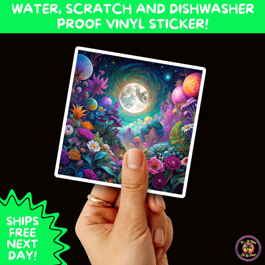 PSYCHEDELIC ART STICKERS | Trippy Groovy Vinyl Decals for Journals, Water Bottles, Laptops, Hippie Aesthetic Stickers for Vibe Lovers