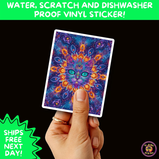 PSYCHEDELIC ART STICKERS | Trippy Groovy Vinyl Decals for Journals, Water Bottles, Laptops, Hippie Aesthetic Stickers for Vibe Lovers
