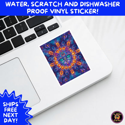 PSYCHEDELIC ART STICKERS | Trippy Groovy Vinyl Decals for Journals, Water Bottles, Laptops, Hippie Aesthetic Stickers for Vibe Lovers