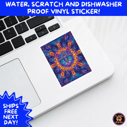 PSYCHEDELIC ART STICKERS | Trippy Groovy Vinyl Decals for Journals, Water Bottles, Laptops, Hippie Aesthetic Stickers for Vibe Lovers