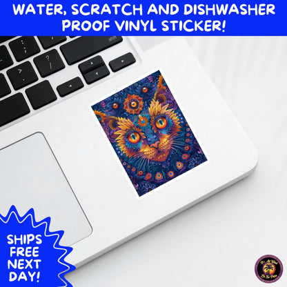 PSYCHEDELIC ART STICKERS | Trippy Groovy Vinyl Decals for Journals, Water Bottles, Laptops, Hippie Aesthetic Stickers for Vibe Lovers