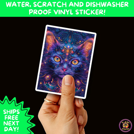 PSYCHEDELIC ART STICKERS | Trippy Groovy Vinyl Decals for Journals, Water Bottles, Laptops, Hippie Aesthetic Stickers for Vibe Lovers
