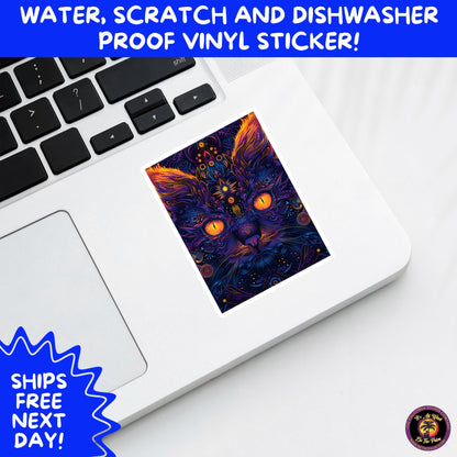 PSYCHEDELIC ART STICKERS | Trippy Groovy Vinyl Decals for Journals, Water Bottles, Laptops, Hippie Aesthetic Stickers for Vibe Lovers