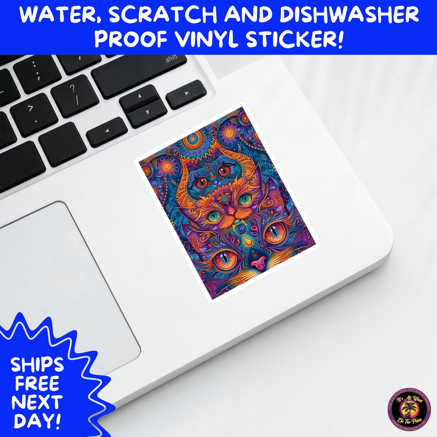 PSYCHEDELIC ART STICKERS | Trippy Groovy Vinyl Decals for Journals, Water Bottles, Laptops, Hippie Aesthetic Stickers for Vibe Lovers