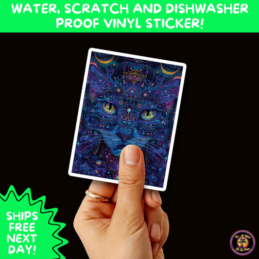 PSYCHEDELIC ART STICKERS | Trippy Groovy Vinyl Decals for Journals, Water Bottles, Laptops, Hippie Aesthetic Stickers for Vibe Lovers