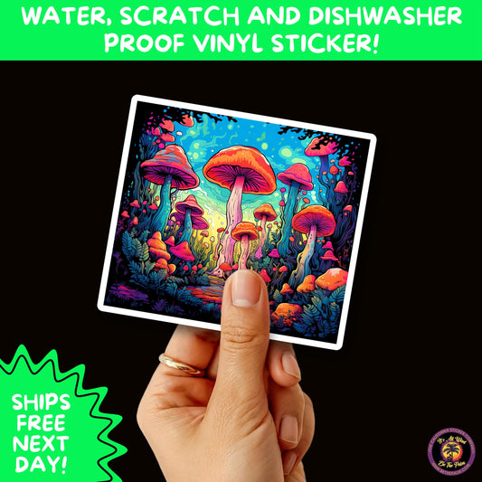 PSYCHEDELIC ART STICKERS | Trippy Groovy Vinyl Decals for Journals, Water Bottles, Laptops, Hippie Aesthetic Stickers for Vibe Lovers