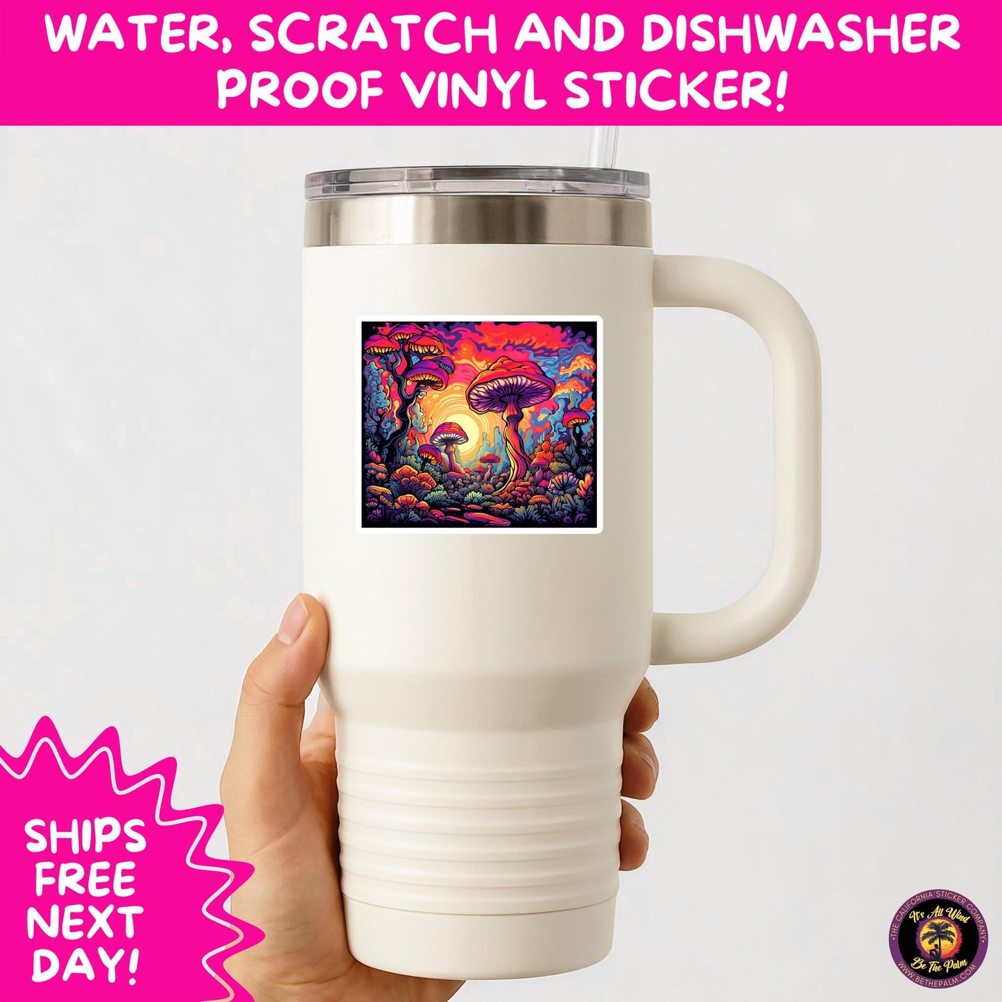 PSYCHEDELIC ART STICKERS | Trippy Groovy Vinyl Decals for Journals, Water Bottles, Laptops, Hippie Aesthetic Stickers for Vibe Lovers