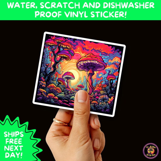 PSYCHEDELIC ART STICKERS | Trippy Groovy Vinyl Decals for Journals, Water Bottles, Laptops, Hippie Aesthetic Stickers for Vibe Lovers