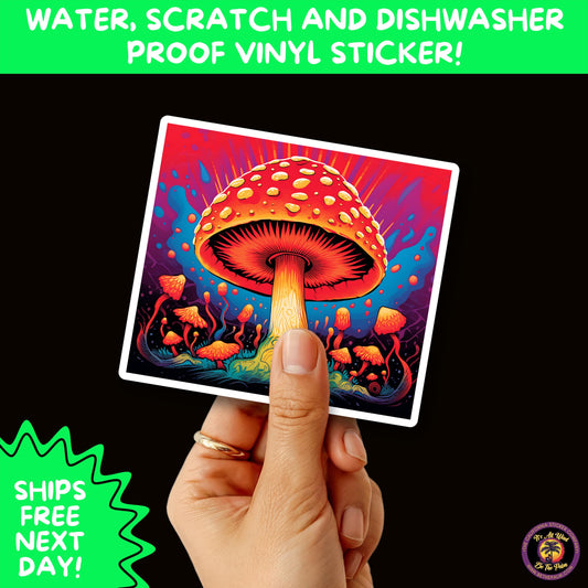 PSYCHEDELIC ART STICKERS | Trippy Groovy Vinyl Decals for Journals, Water Bottles, Laptops, Hippie Aesthetic Stickers for Vibe Lovers