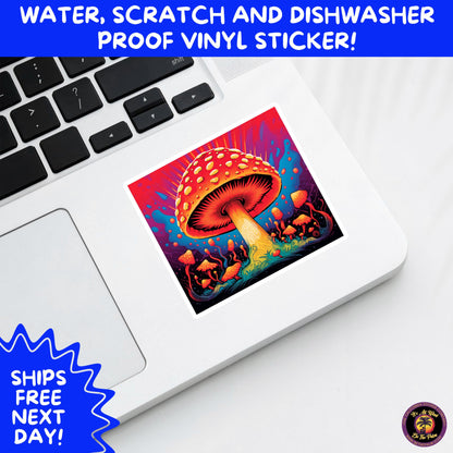 PSYCHEDELIC ART STICKERS | Trippy Groovy Vinyl Decals for Journals, Water Bottles, Laptops, Hippie Aesthetic Stickers for Vibe Lovers