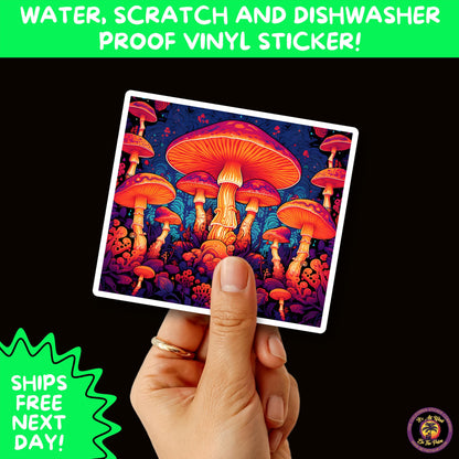 PSYCHEDELIC ART STICKERS | Trippy Groovy Vinyl Decals for Journals, Water Bottles, Laptops, Hippie Aesthetic Stickers for Vibe Lovers