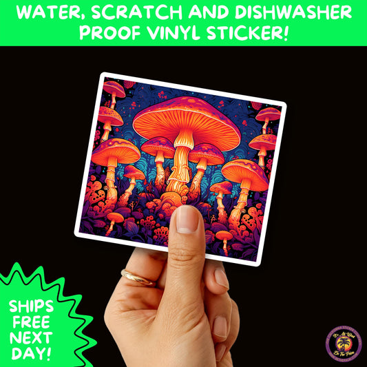 PSYCHEDELIC ART STICKERS | Trippy Groovy Vinyl Decals for Journals, Water Bottles, Laptops, Hippie Aesthetic Stickers for Vibe Lovers
