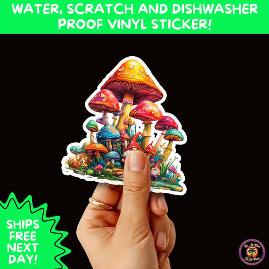PSYCHEDELIC ART STICKERS | Trippy Groovy Vinyl Decals for Journals, Water Bottles, Laptops, Hippie Aesthetic Stickers for Vibe Lovers