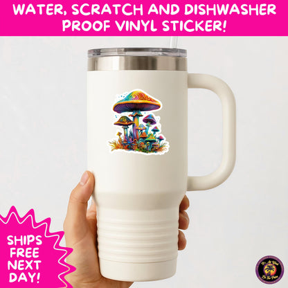 PSYCHEDELIC ART STICKERS | Trippy Groovy Vinyl Decals for Journals, Water Bottles, Laptops, Hippie Aesthetic Stickers for Vibe Lovers