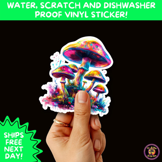 PSYCHEDELIC ART STICKERS | Trippy Groovy Vinyl Decals for Journals, Water Bottles, Laptops, Hippie Aesthetic Stickers for Vibe Lovers