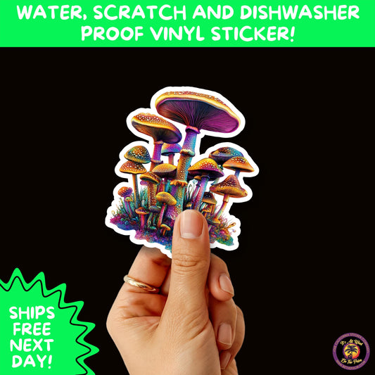 PSYCHEDELIC ART STICKERS | Trippy Groovy Vinyl Decals for Journals, Water Bottles, Laptops, Hippie Aesthetic Stickers for Vibe Lovers