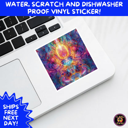 PSYCHEDELIC ART STICKERS | Trippy Groovy Vinyl Decals for Journals, Water Bottles, Laptops, Hippie Aesthetic Stickers for Vibe Lovers