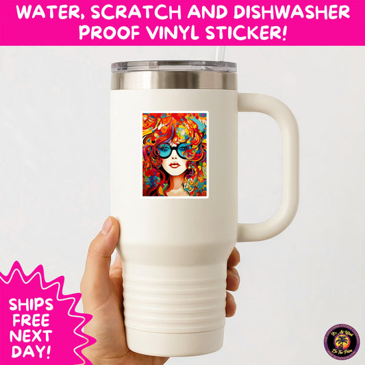 PSYCHEDELIC ART STICKERS | Trippy Groovy Vinyl Decals for Journals, Water Bottles, Laptops, Hippie Aesthetic Stickers for Vibe Lovers