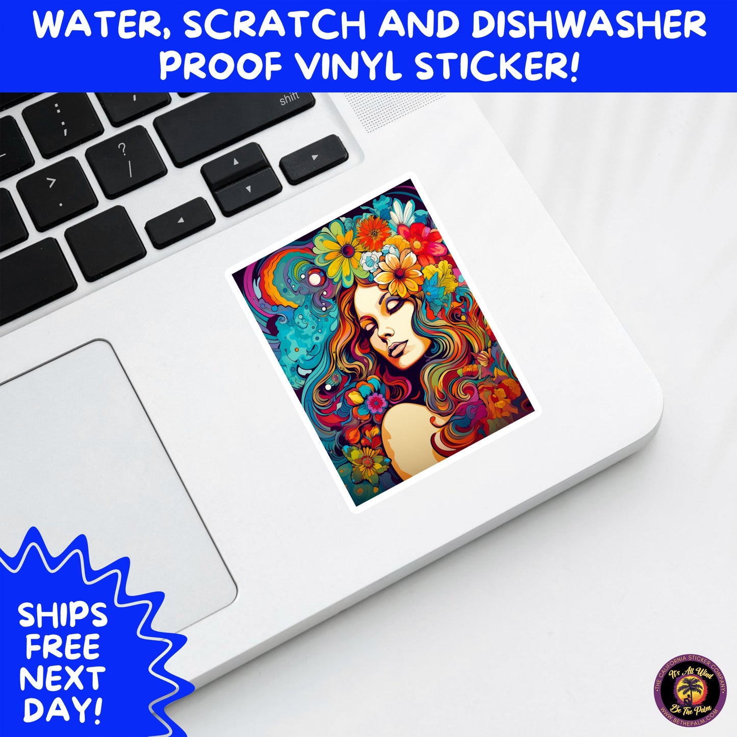 PSYCHEDELIC ART STICKERS | Trippy Groovy Vinyl Decals for Journals, Water Bottles, Laptops, Hippie Aesthetic Stickers for Vibe Lovers