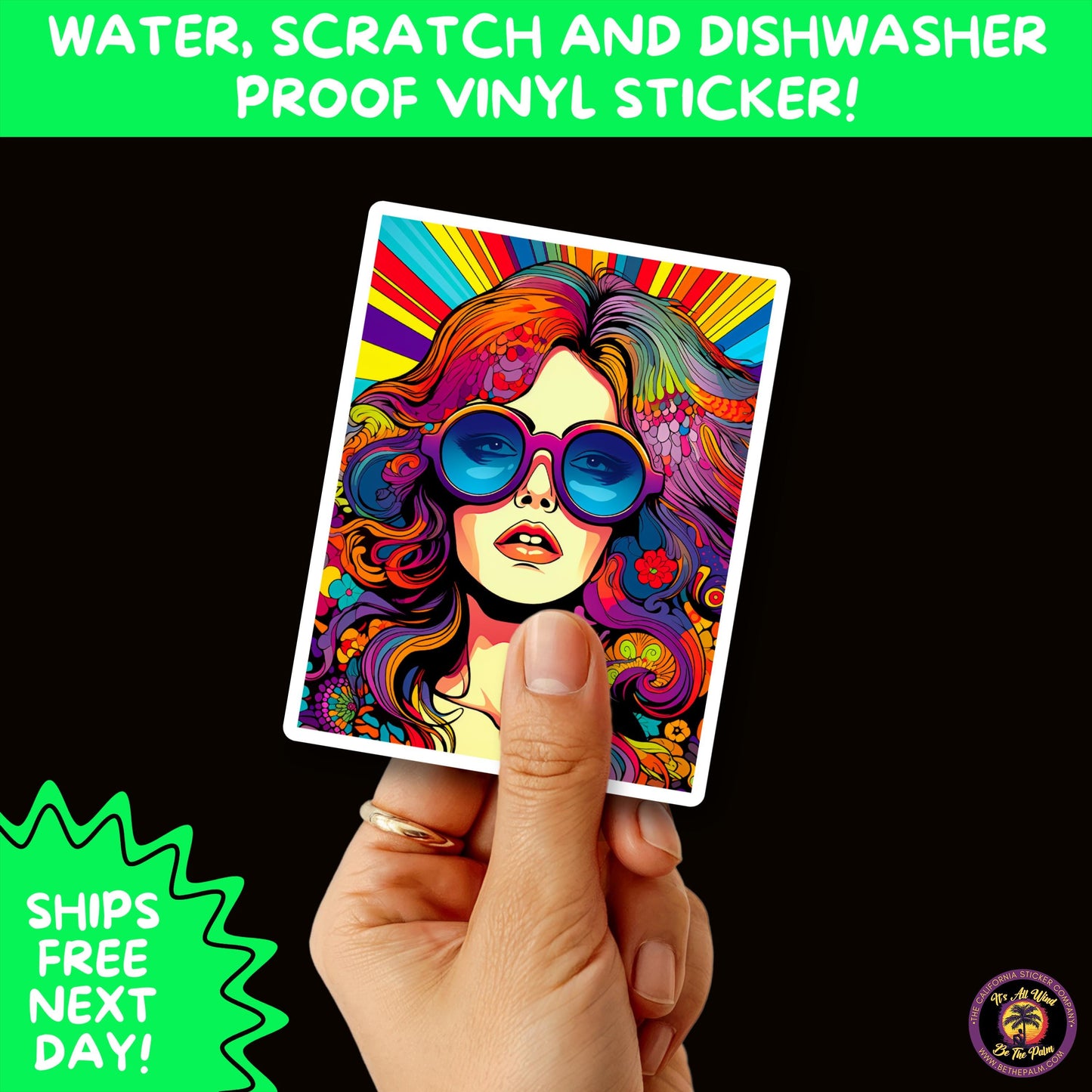 PSYCHEDELIC ART STICKERS | Trippy Groovy Vinyl Decals for Journals, Water Bottles, Laptops, Hippie Aesthetic Stickers for Vibe Lovers