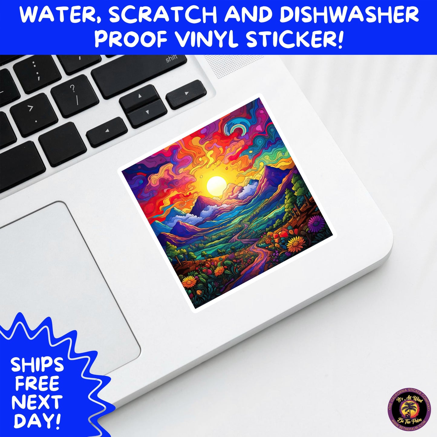 PSYCHEDELIC ART STICKERS | Trippy Groovy Vinyl Decals for Journals, Water Bottles, Laptops, Hippie Aesthetic Stickers for Vibe Lovers