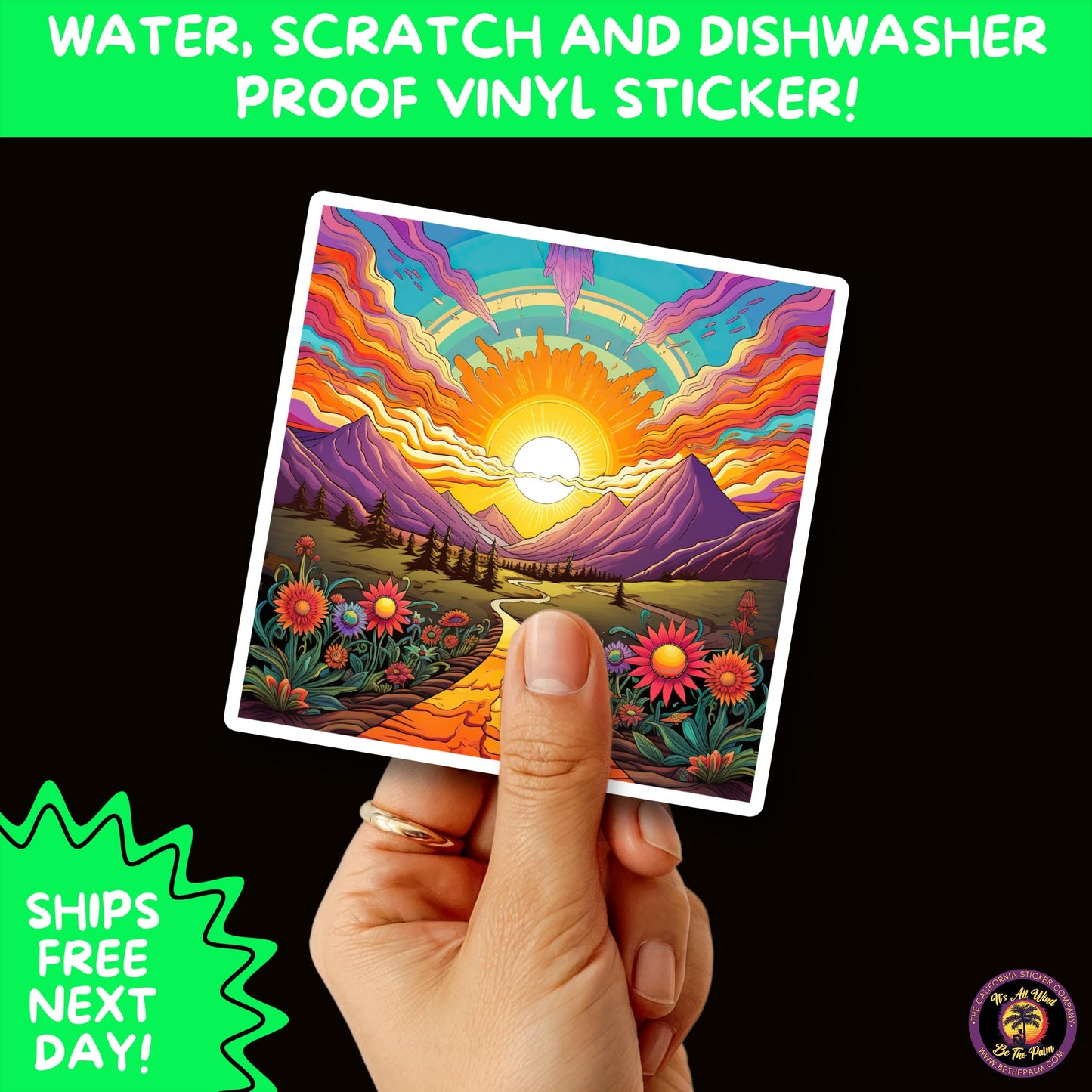 PSYCHEDELIC ART STICKERS | Trippy Groovy Vinyl Decals for Journals, Water Bottles, Laptops, Hippie Aesthetic Stickers for Vibe Lovers