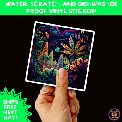 PSYCHEDELIC ART STICKERS | Trippy Groovy Vinyl Decals for Journals, Water Bottles, Laptops, Hippie Aesthetic Stickers for Vibe Lovers