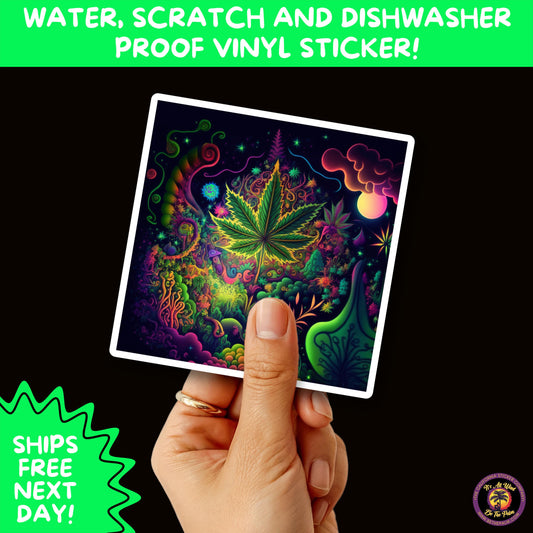 PSYCHEDELIC ART STICKERS | Trippy Groovy Vinyl Decals for Journals, Water Bottles, Laptops, Hippie Aesthetic Stickers for Vibe Lovers