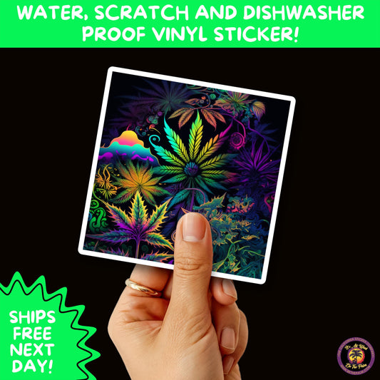 PSYCHEDELIC ART STICKERS | Trippy Groovy Vinyl Decals for Journals, Water Bottles, Laptops, Hippie Aesthetic Stickers for Vibe Lovers