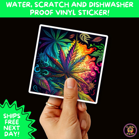 PSYCHEDELIC ART STICKERS | Trippy Groovy Vinyl Decals for Journals, Water Bottles, Laptops, Hippie Aesthetic Stickers for Vibe Lovers