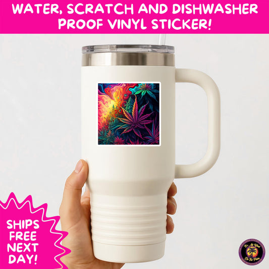 PSYCHEDELIC ART STICKERS | Trippy Groovy Vinyl Decals for Journals, Water Bottles, Laptops, Hippie Aesthetic Stickers for Vibe Lovers