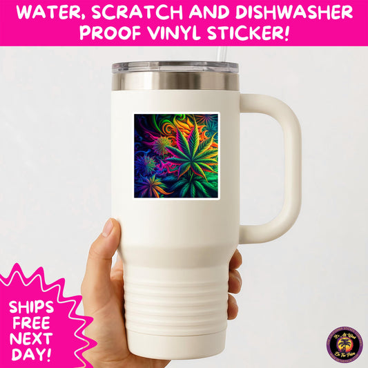 PSYCHEDELIC ART STICKERS | Trippy Groovy Vinyl Decals for Journals, Water Bottles, Laptops, Hippie Aesthetic Stickers for Vibe Lovers