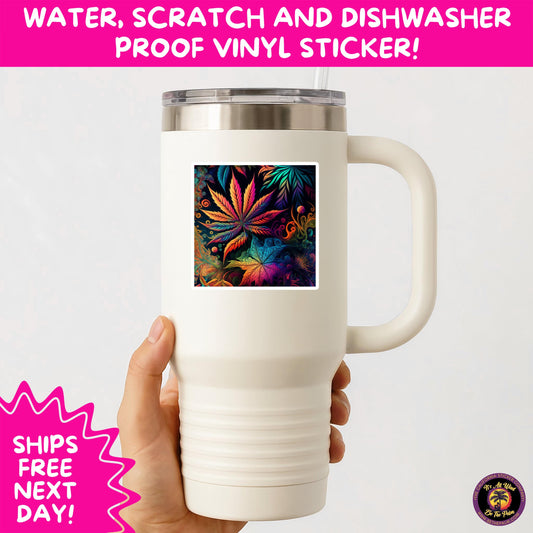 PSYCHEDELIC ART STICKERS | Trippy Groovy Vinyl Decals for Journals, Water Bottles, Laptops, Hippie Aesthetic Stickers for Vibe Lovers