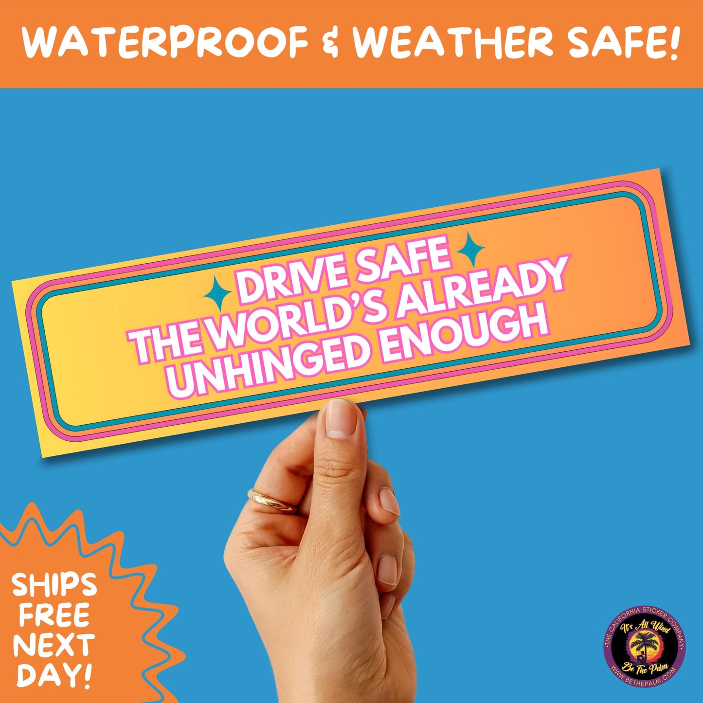 BUMPER STICKER | Funny Vinyl Decals for Cars Trucks Laptops Durable Waterproof Outdoor Sticker Gift for Drivers and Road Trips