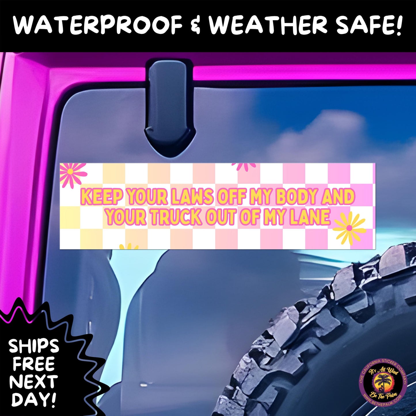 BUMPER STICKER | Funny Vinyl Decals for Cars Trucks Laptops Durable Waterproof Outdoor Sticker Gift for Drivers and Road Trips