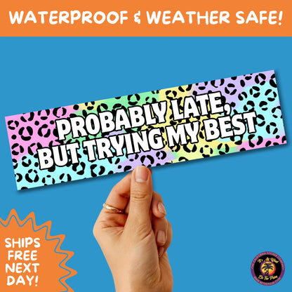 BUMPER STICKER | Funny Vinyl Decals for Cars Trucks Laptops Durable Waterproof Outdoor Sticker Gift for Drivers and Road Trips