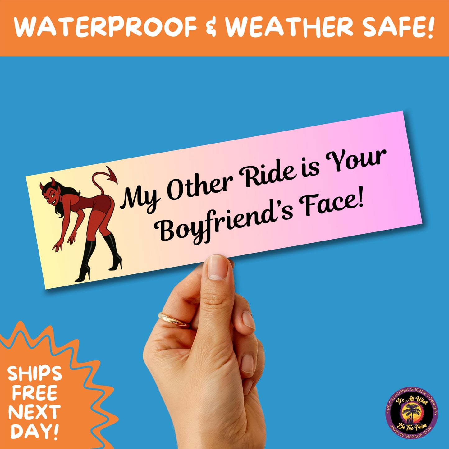 BUMPER STICKER | Funny Vinyl Decals for Cars Trucks Laptops Durable Waterproof Outdoor Sticker Gift for Drivers and Road Trips