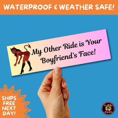 BUMPER STICKER | Funny Vinyl Decals for Cars Trucks Laptops Durable Waterproof Outdoor Sticker Gift for Drivers and Road Trips