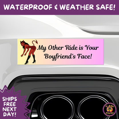 BUMPER STICKER | Funny Vinyl Decals for Cars Trucks Laptops Durable Waterproof Outdoor Sticker Gift for Drivers and Road Trips