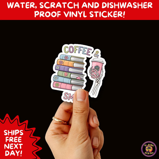 1. SMUT BOOK LOVER | Stickers – Funny Romance Sticker Pack for Readers, Booktok Gifts, Steamy Books, Kindle Accessories, Waterproof Vinyl