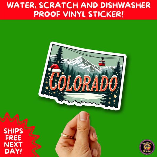 CHRISTMAS STICKER PACK | Festive Holiday Decor Vinyl Stickers Perfect for Journals Gifts Planners Stocking Stuffers Winter for Colorado