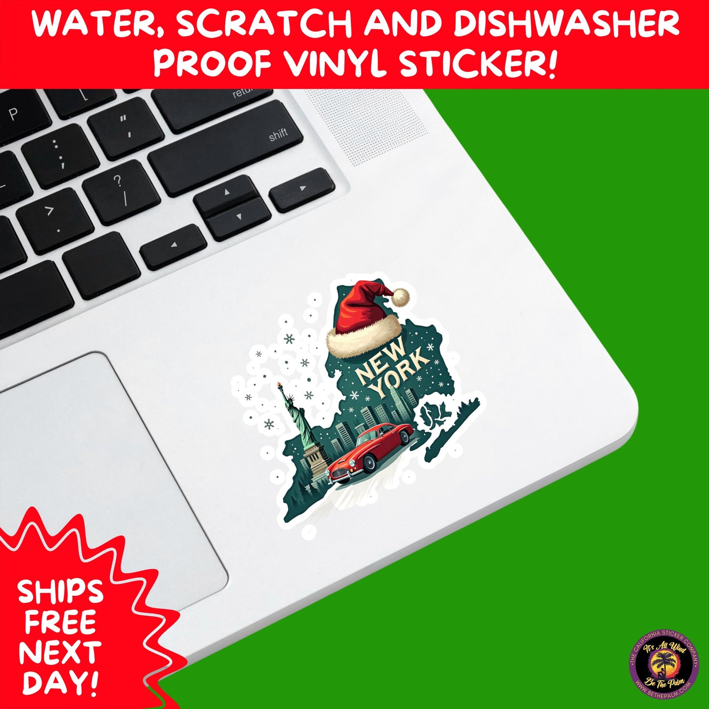CHRISTMAS STICKER PACK | Festive Holiday Decor Vinyl Stickers Perfect for Journals Gifts Planners Stocking Stuffers Winter for New York