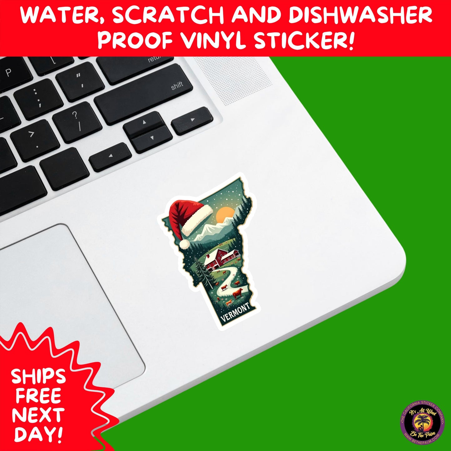 CHRISTMAS STICKER PACK | Festive Holiday Decor Vinyl Stickers Perfect for Journals Gifts Planners Stocking Stuffers Winter for Vermont