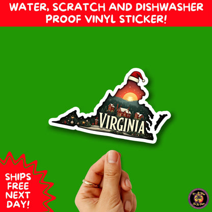 CHRISTMAS STICKER PACK | Festive Holiday Decor Vinyl Stickers Perfect for Journals Gifts Planners Stocking Stuffers Winter for Virginia
