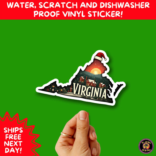 CHRISTMAS STICKER PACK | Festive Holiday Decor Vinyl Stickers Perfect for Journals Gifts Planners Stocking Stuffers Winter for Virginia