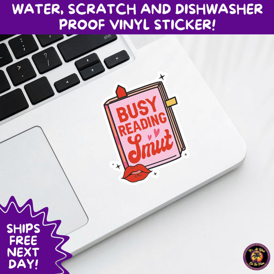 SMUT BOOK LOVER | Stickers – Funny Romance Sticker Pack for Readers, Booktok Gifts, Steamy Books, Kindle Accessories, Waterproof Vinyl