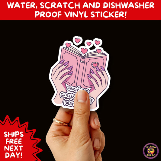SMUT BOOK LOVER | Stickers – Funny Romance Sticker Pack for Readers, Booktok Gifts, Steamy Books, Kindle Accessories, Waterproof Vinyl